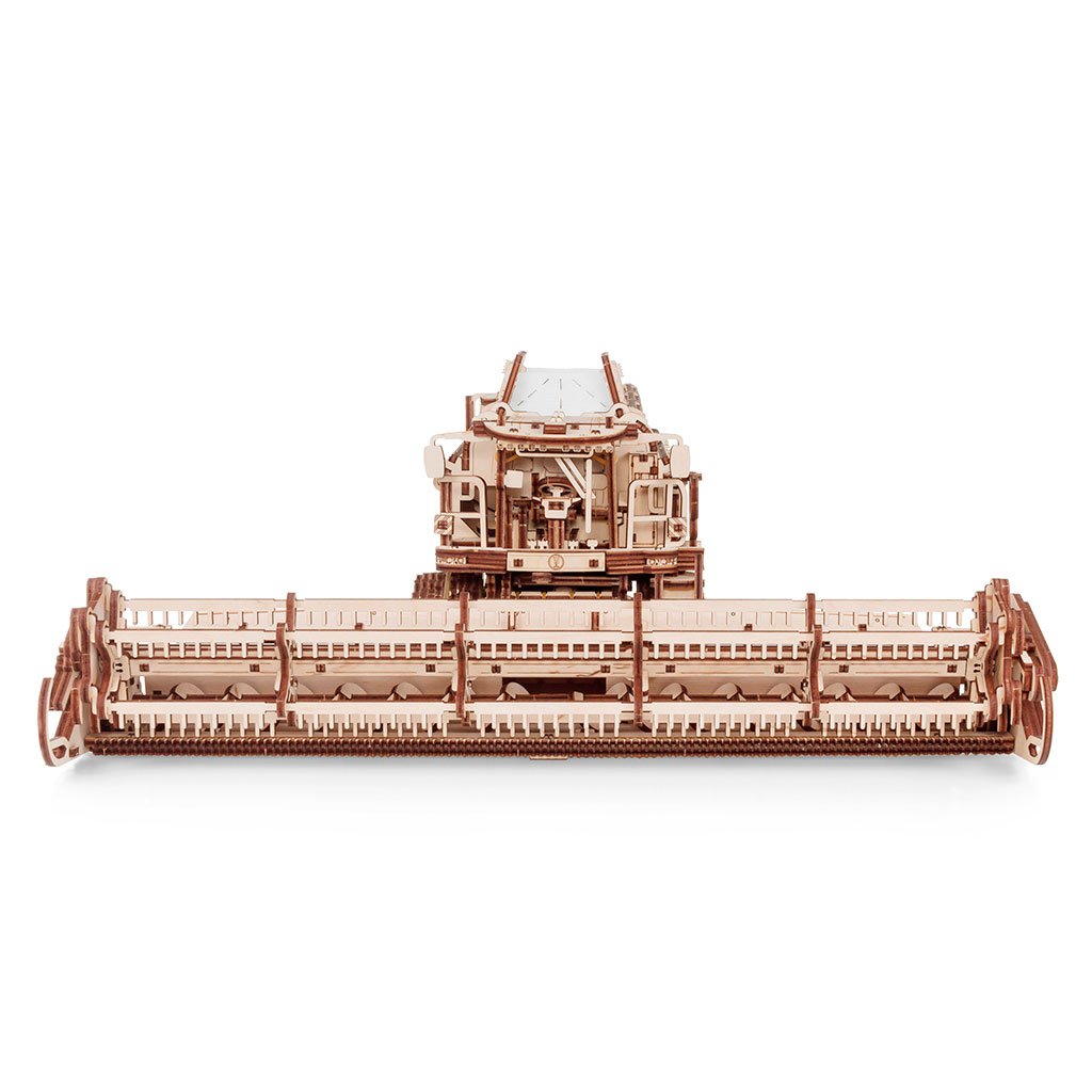 3D mechanische houten puzzel graan combine harvester, 52,7 × 45,8 × 18,7 cm – 864 stukjes