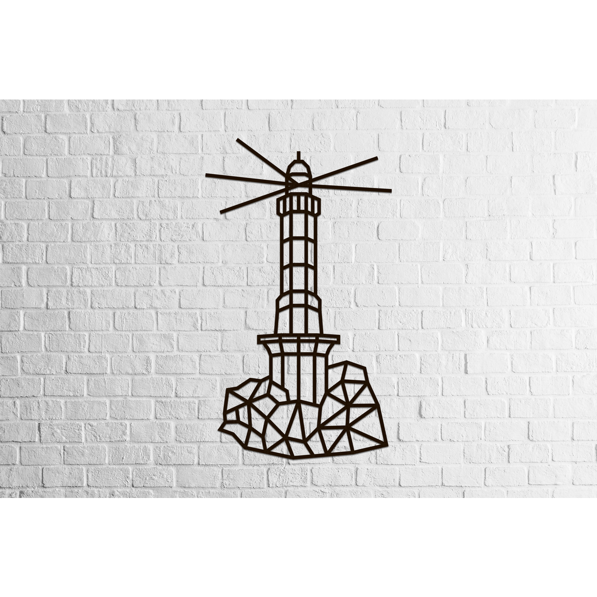 Houten wandpuzzel vuurtoren 208 stukjes, 50 x 87 cm