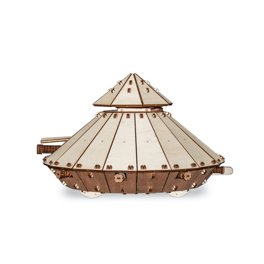 3D mechanische houten puzzel Da Vinci tank 25,3 × 23,9 × 15,6 cm