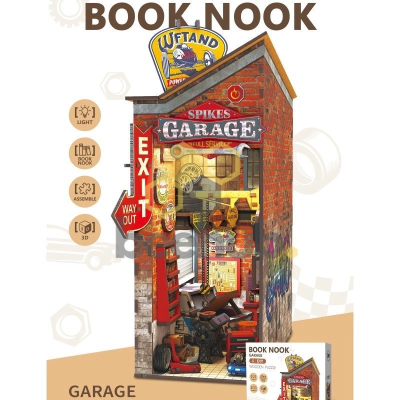 Booknook Garage, 19,5 × 10,8 × 28,5 cm