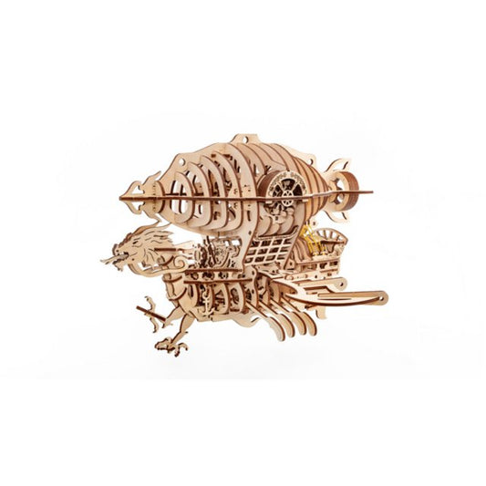 3D mechanische houten puzzel pirate airship Skylord 37,7 × 37,1 × 25,5 cm – 388 stukjes
