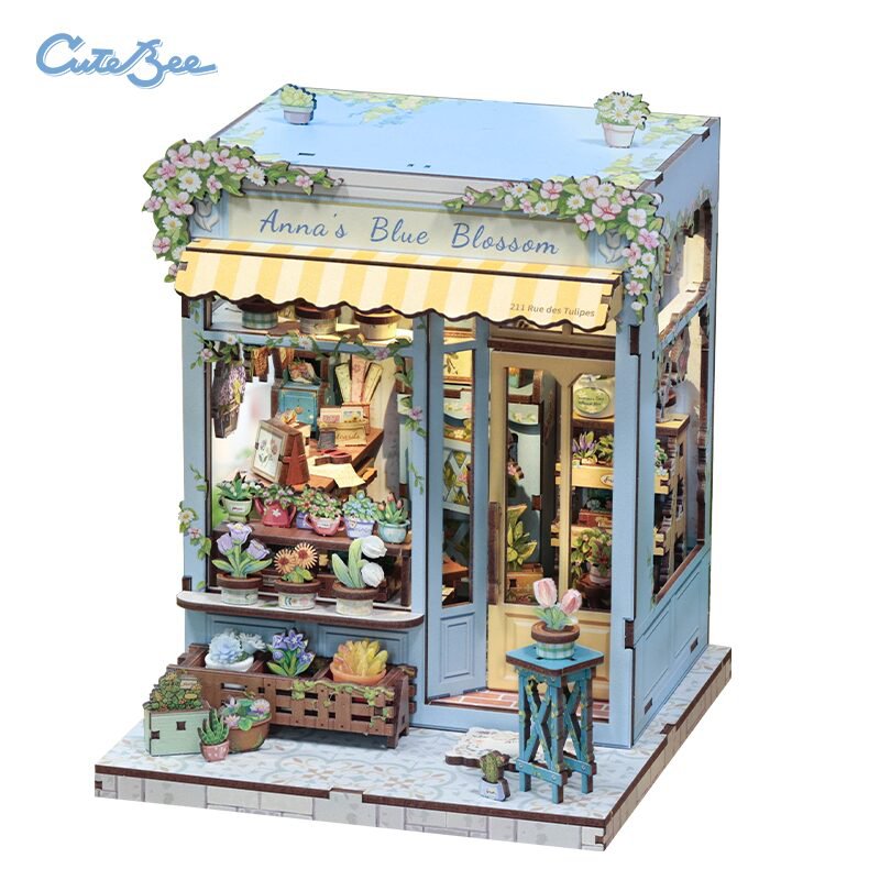 3D diy house anna's blue blossom, 19,7 cm