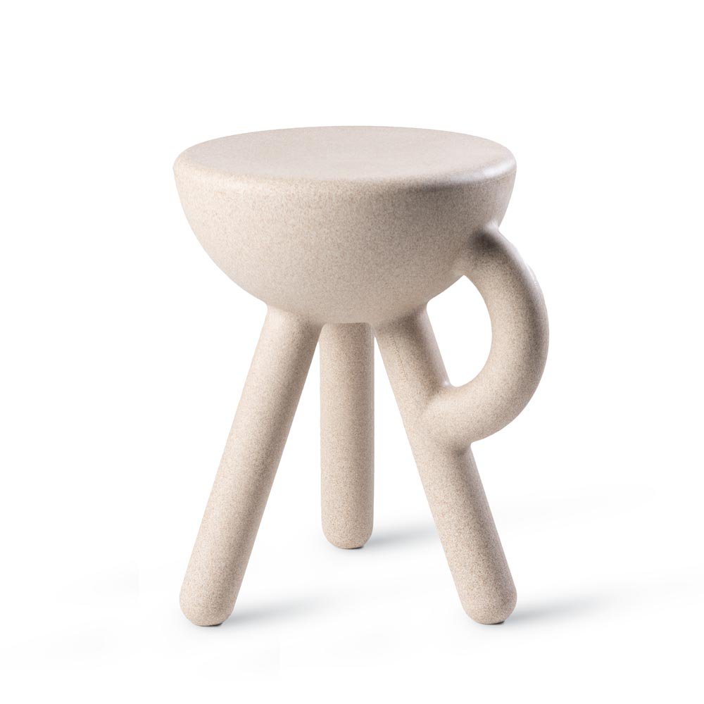 Tubby kruk, bijzettafel, sand, 38 × 33 × 45 cm