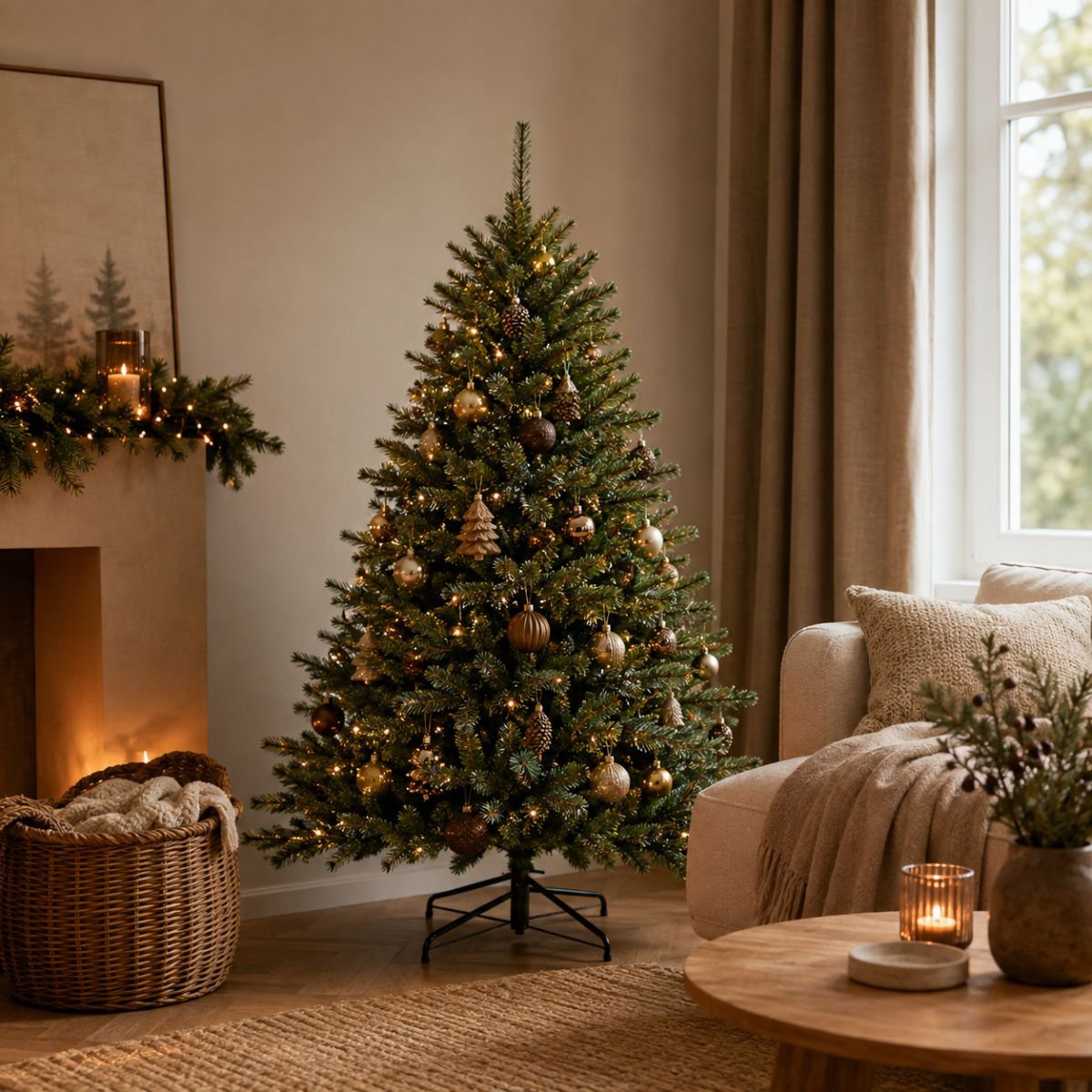 Toronto Deluxe kunstkerstboom, 155 cm, Ø114 cm