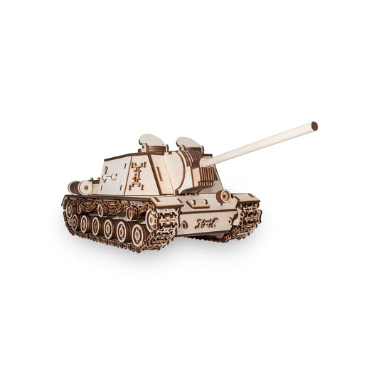 3D mechanische houten puzzel tank ISU-152 48,5 × 22 × 15 cm – 694 stukjes