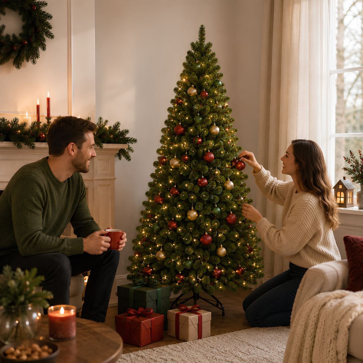 Camden smalle kunstkerstboom, 230 cm