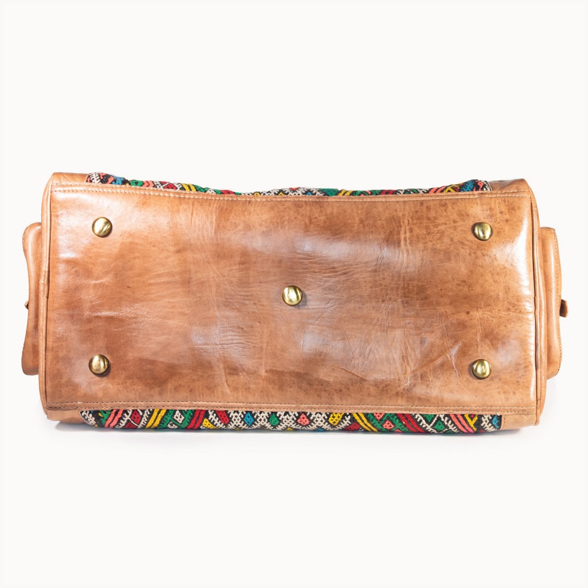 Kilim leren reistas S met authentieke kelim, 35 × 20 × 22 cm