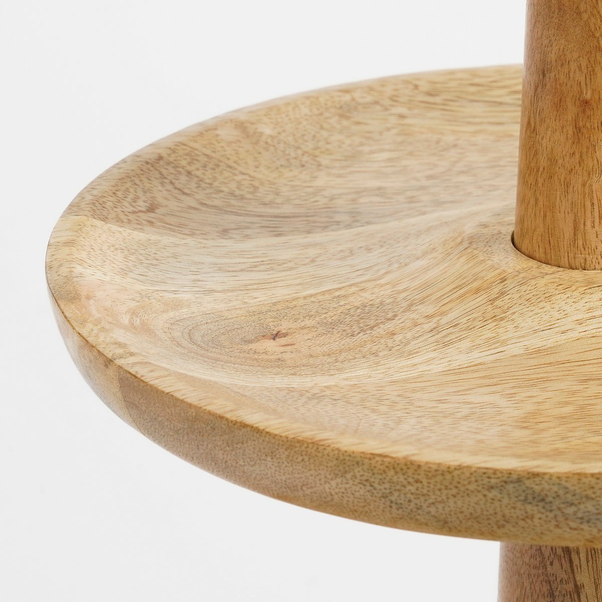 Mica Decorations Caden Etagère – 2-laags Mangohout Bruin (H36 x Ø33 cm)