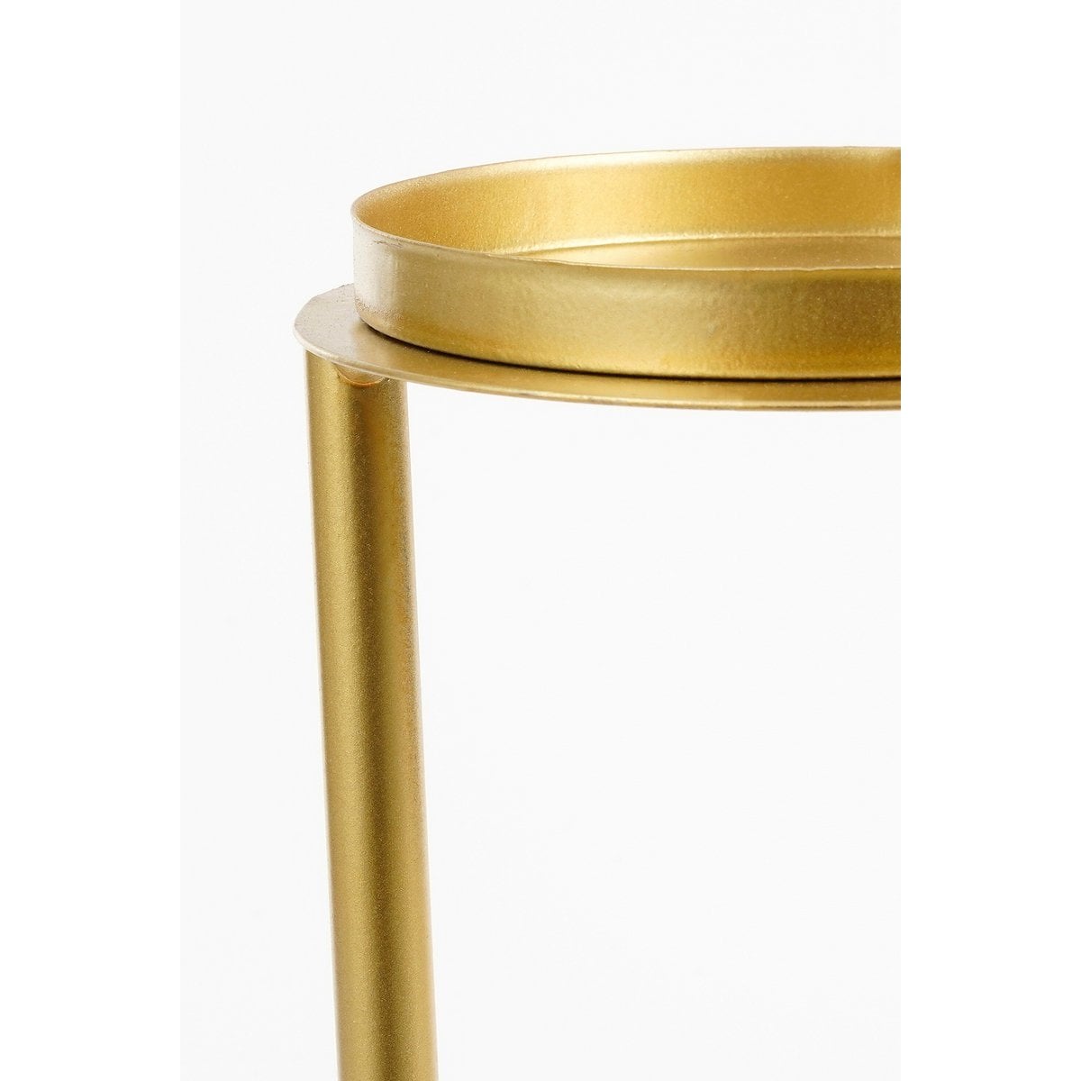 Aletta kaarsenhouder, ijzer, goud, 15 × 48 cm