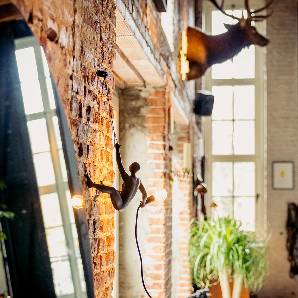 Climber wandlamp, zwart, 30 × 16 × 17 cm