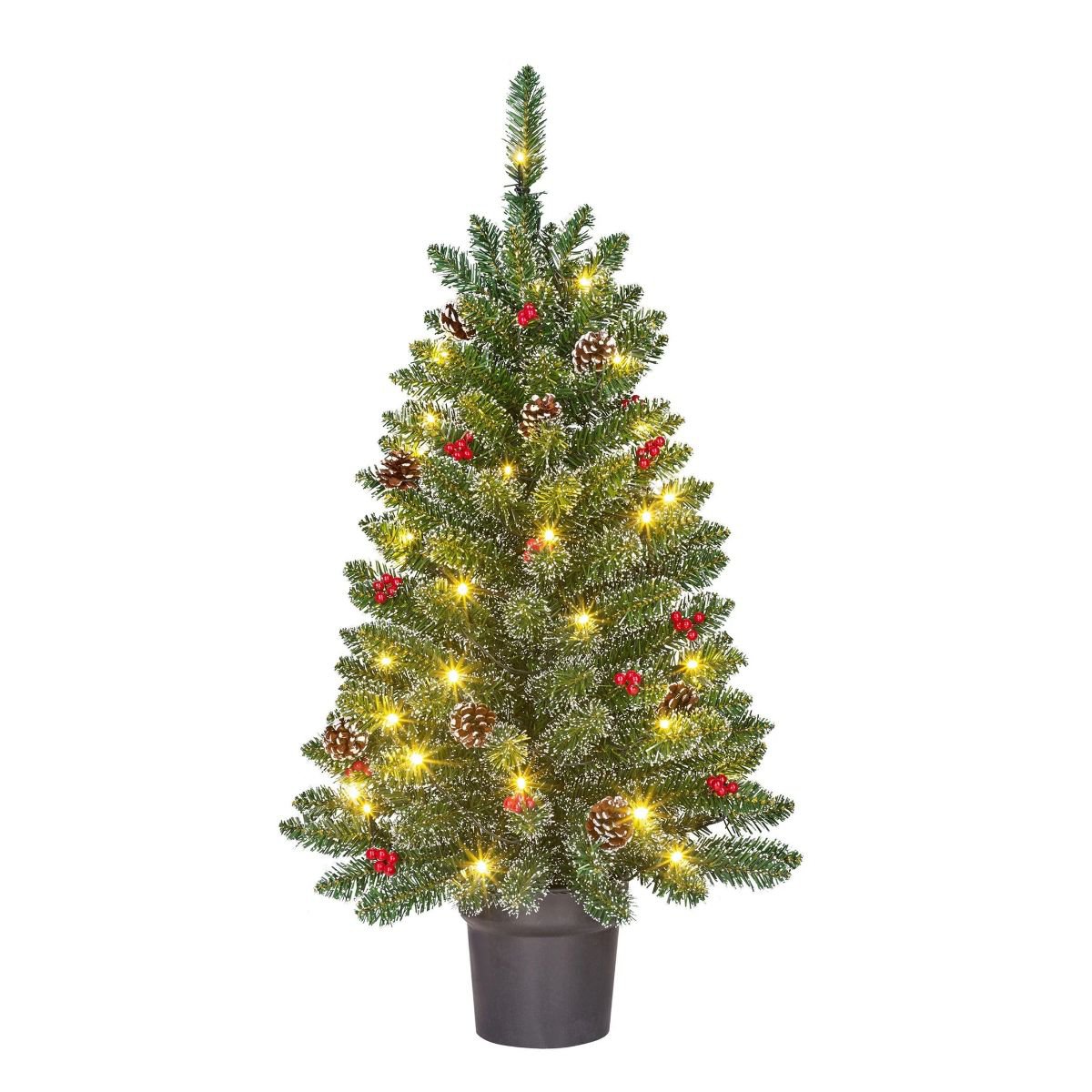 Creston kunstkerstboom met LED, 90 cm, Ø 50 cm