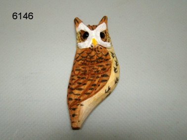 Bosuil magneet, hout