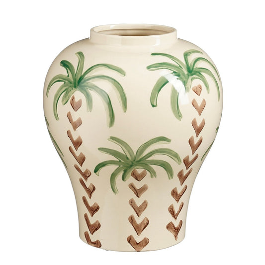Vaas Paradiso beige keramiek, 31,5 x 26 cm