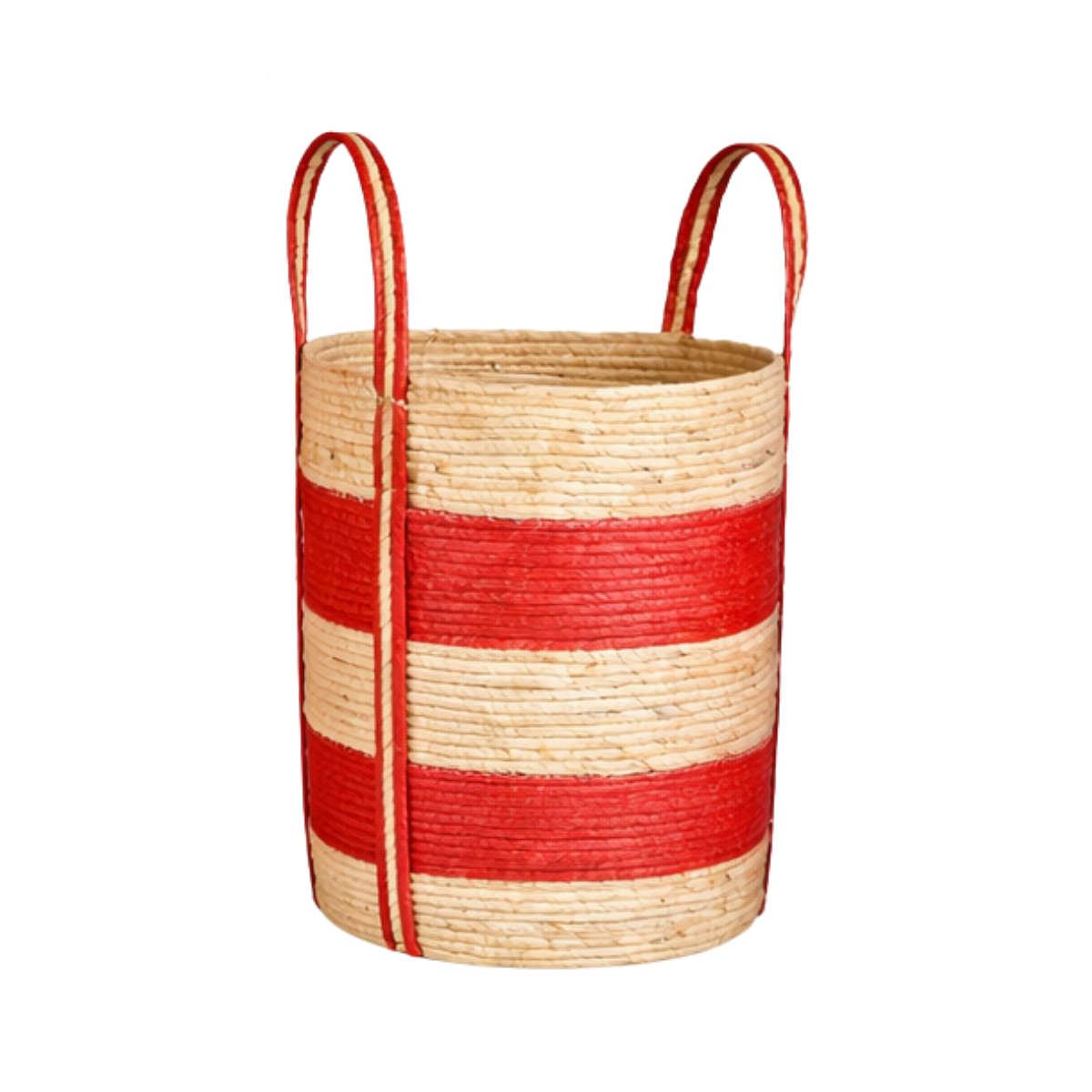Brooklyn opbergmanden, set van 3, rood en lichtbruin