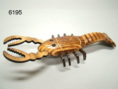 Kreeft hout, 27 cm
