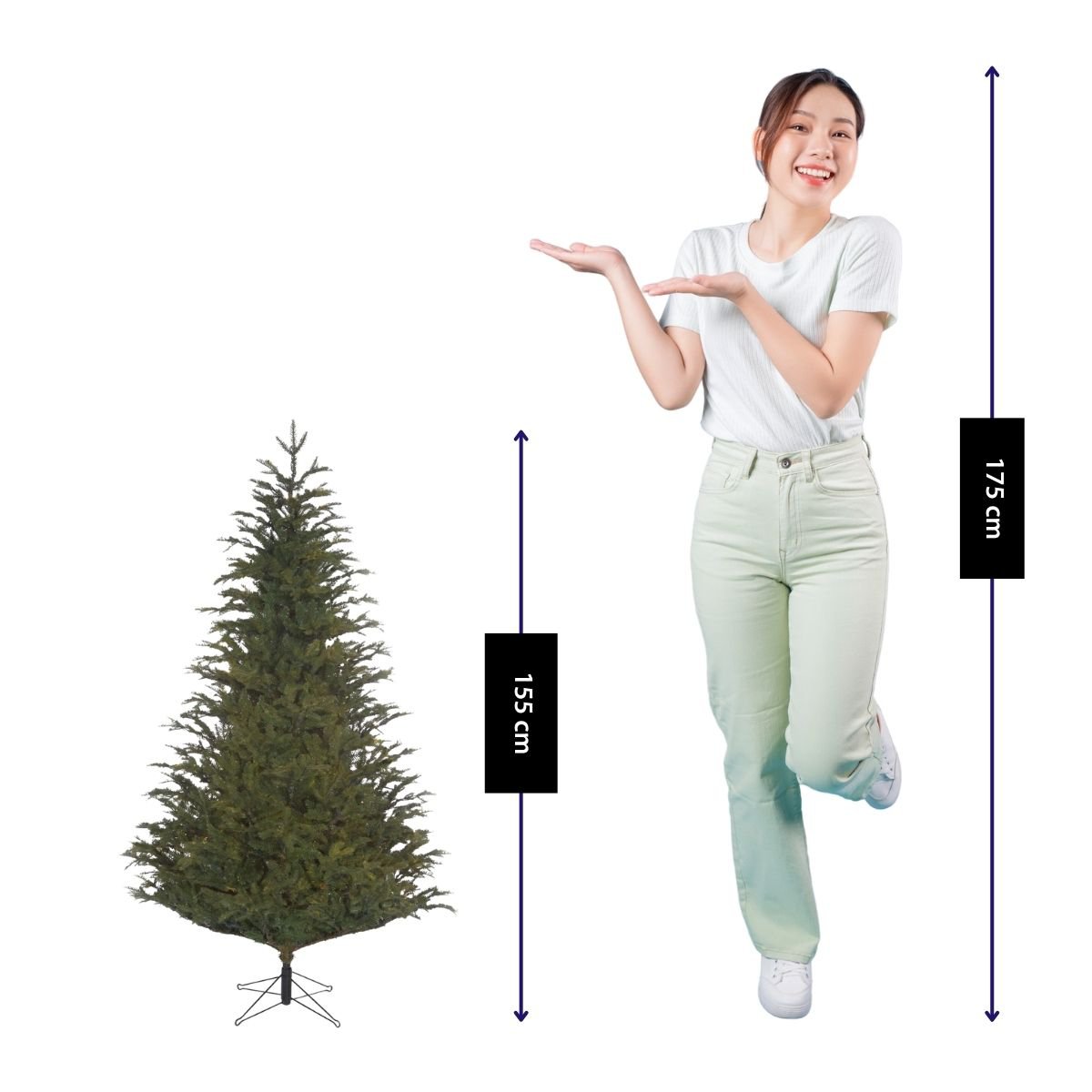 Frasier kunstkerstboom, 155 cm, Ø 109 cm
