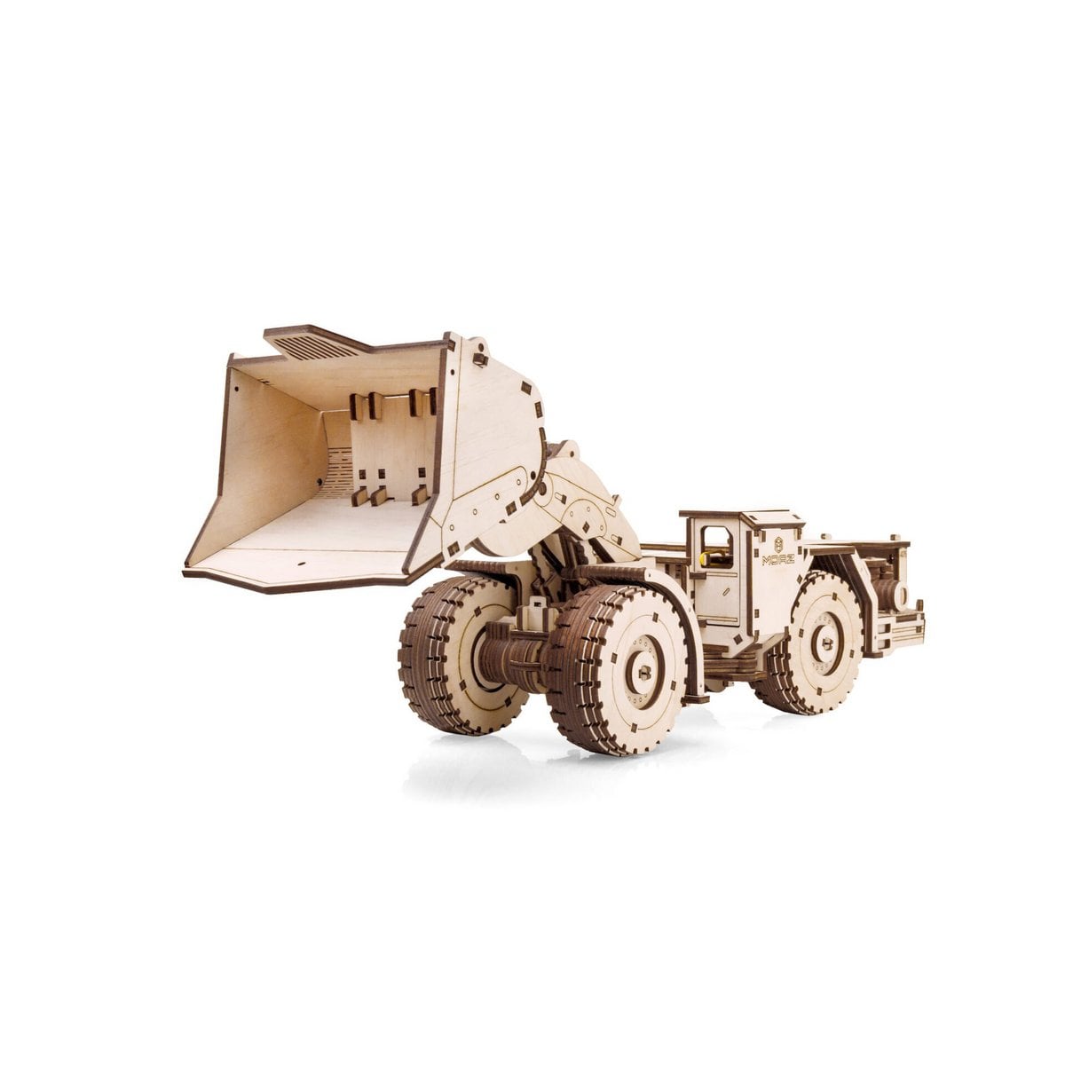 DIY houten mechanische puzzel Load-Haul-Dump Unit MOAZ 4075, 49 x 11 x 13 cm