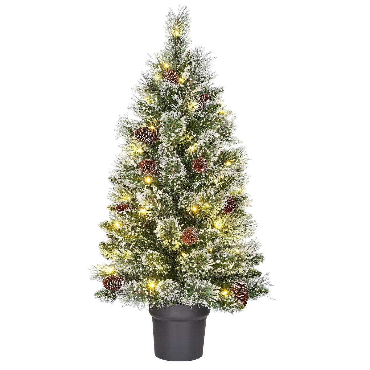 Vandans kunstkerstboom met rijp-effect en LED, 90 cm, Ø 48 cm