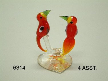 Vogel glasdecoratie, 5,5 cm