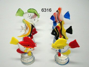Vis glasdecoratie, 7 cm