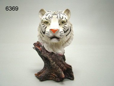 Tijgerkop, wit, 13 cm