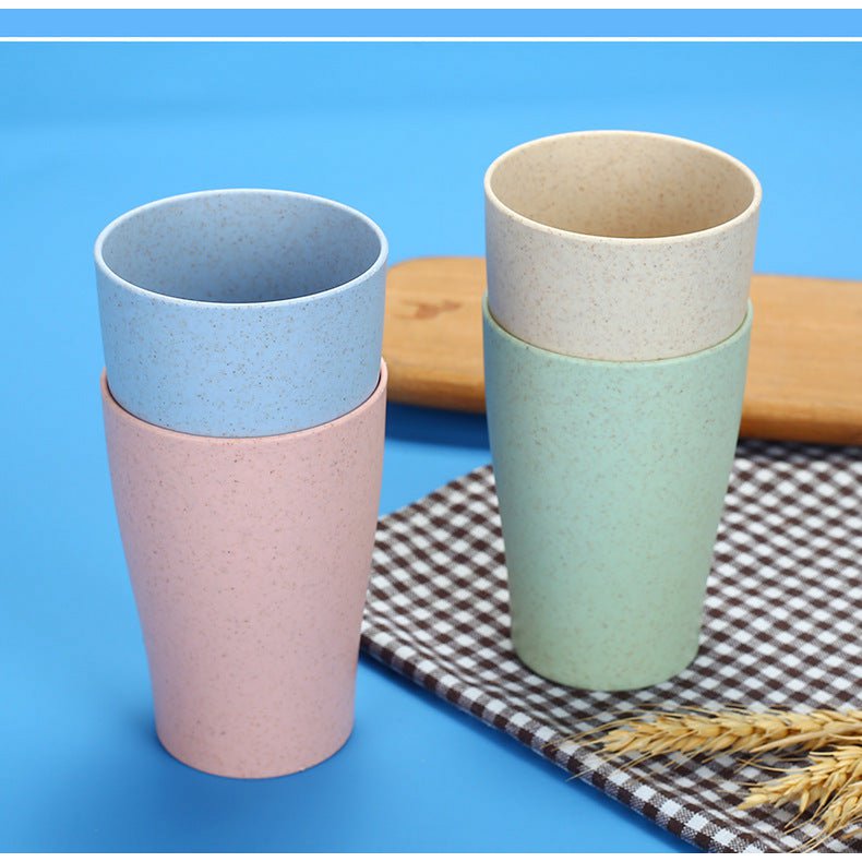 Bioplastic bekers van tarwevezels, set van 4