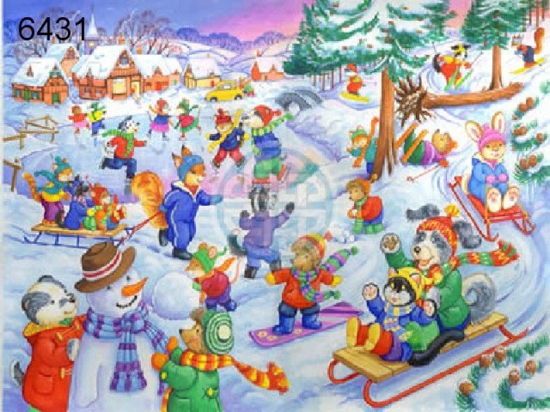 Fun in the snow legpuzzel, 80 stukjes