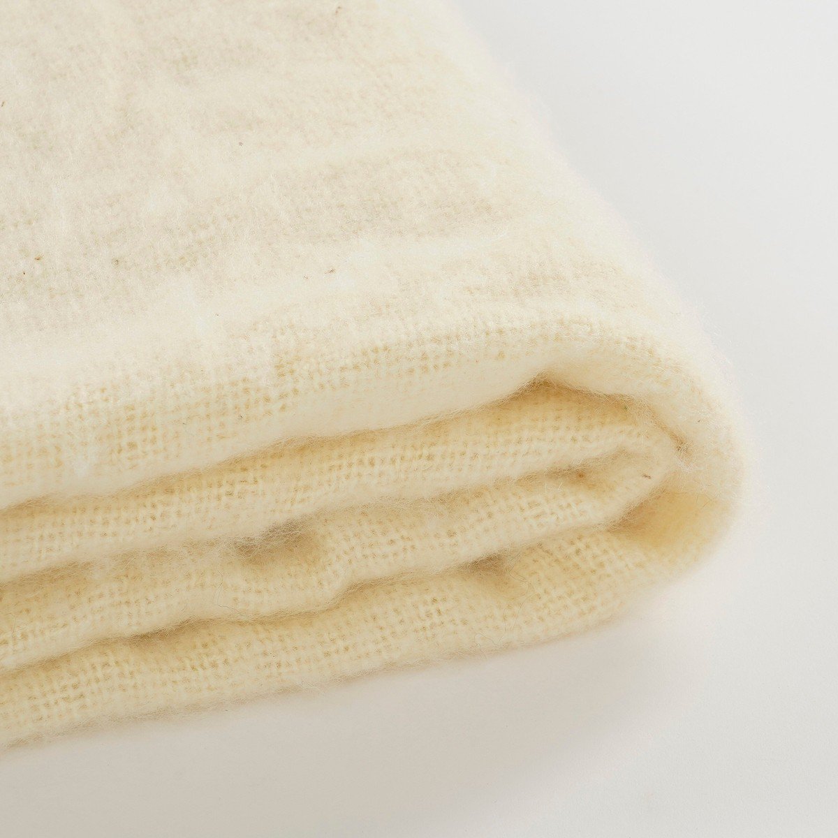 Plaid met strepen en franjes, beige, 130 × 180 cm