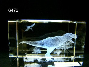 T-rex glasblokje