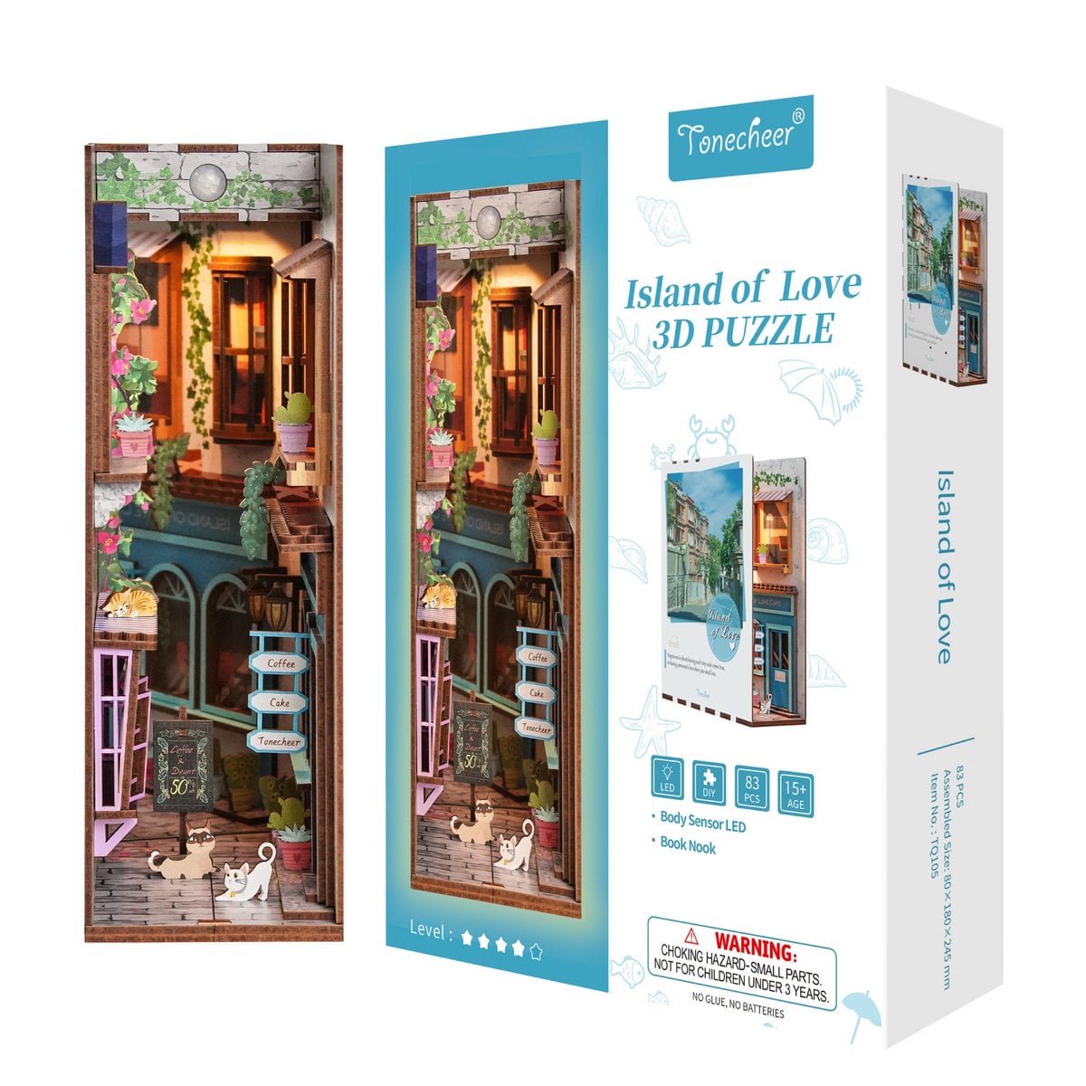 DIY book nook Island of love, 24,5 cm