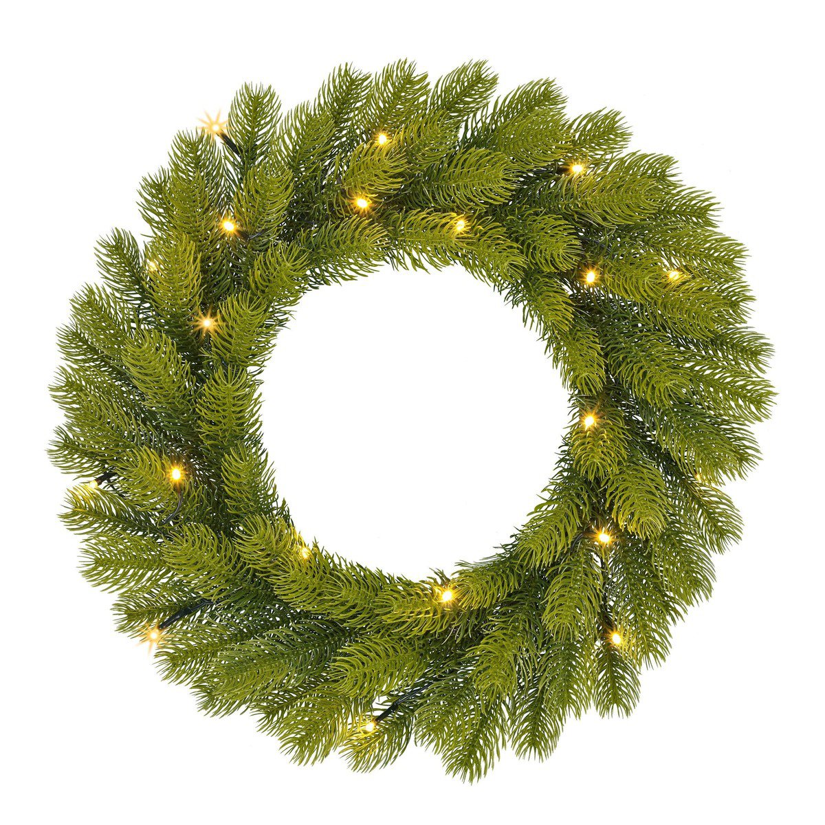 Nagoya kerstkrans met verlichting, Ø 45 cm
