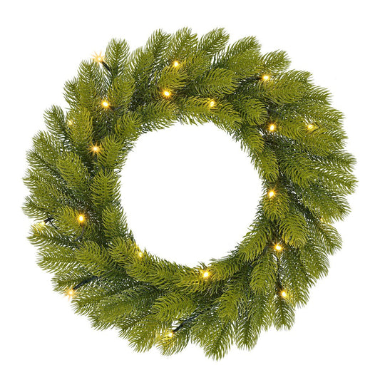 Nagoya kerstkrans met verlichting, Ø 45 cm