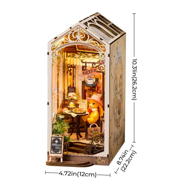 DIY book nook holiday café, 31,6 cm