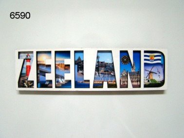 Zeeland lettermagneet, hout