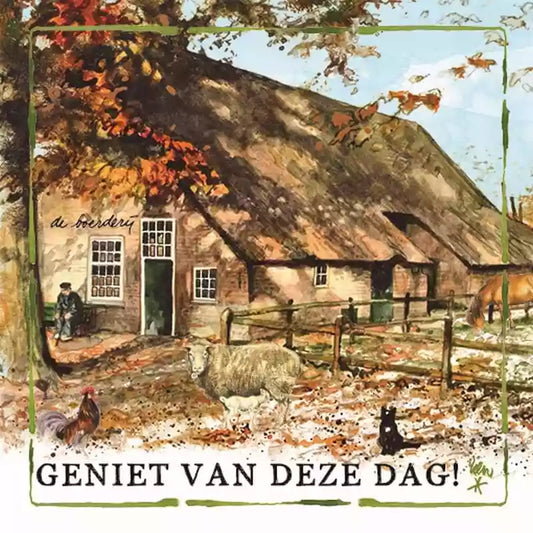 Rien Poortvliet, geniet van deze dag wenskaart
