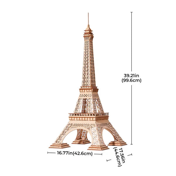 Houten 3D puzzel Eiffeltoren, 191 stukjes, 42.6 x 44.6 x 99.6 cm