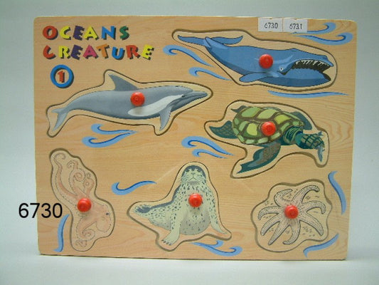 Zeedieren vormenpuzzel