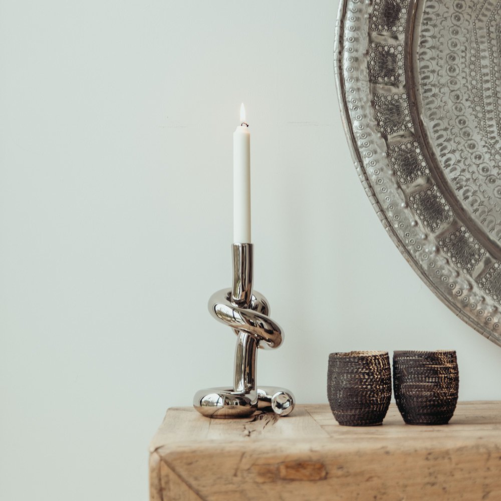Knotted CandleHolder kandelaar, 13 × 12 × 23 cm