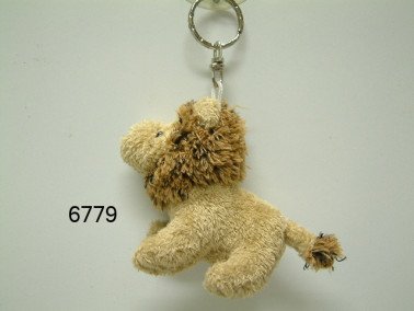 Leeuw sleutelhanger pluche, 7,5 cm