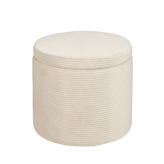 Opbergpoef, off-white, Ø 42 × 40.5 cm