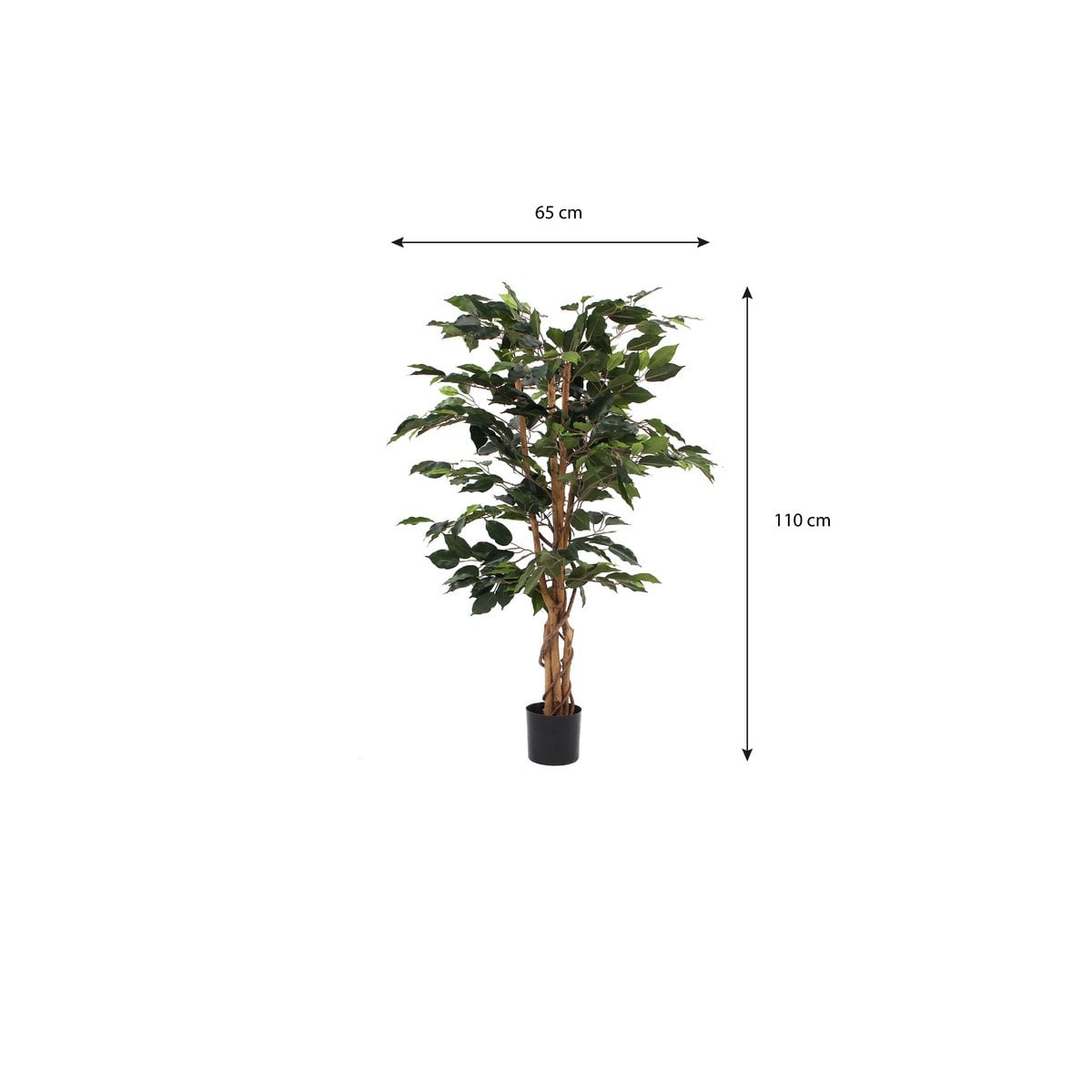 Ficus kunstplant, 110 cm