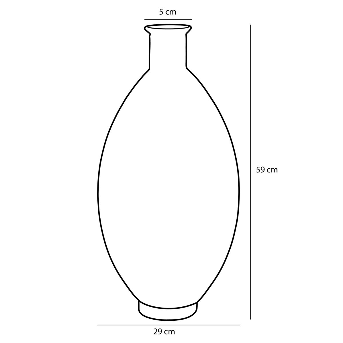 Mica Decorations Firenza Flesvaas – Glas Roze (H59 x Ø29 cm)