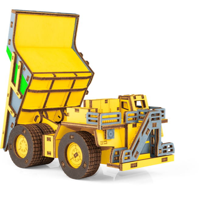 Hybride Mining Dump Truck Belaz-7513M houten 3D puzzel, 18 × 9 × 10 cm