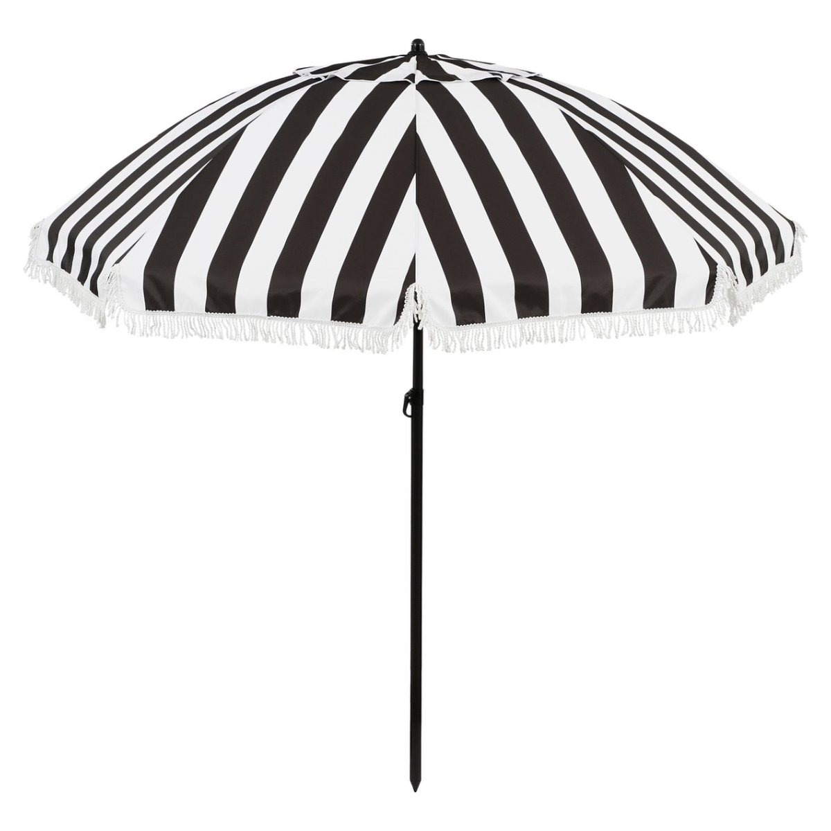 Osborn parasol, zwart-wit gestreept, Ø 220 × 238 cm