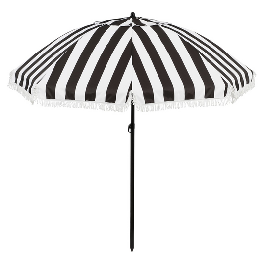 Osborn parasol, zwart-wit gestreept, Ø 220 × 238 cm