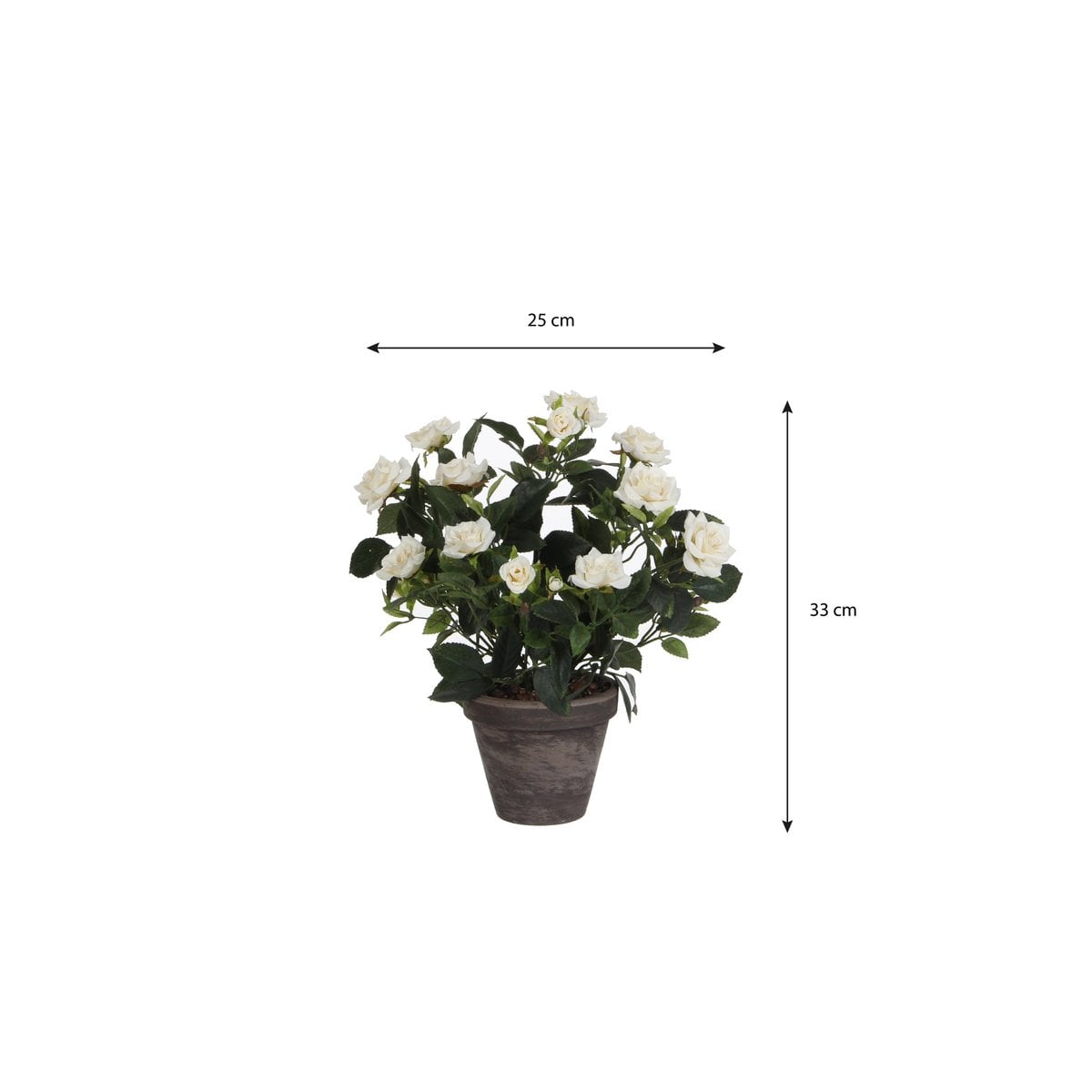 Rozenstruik kunstplant, 33 cm