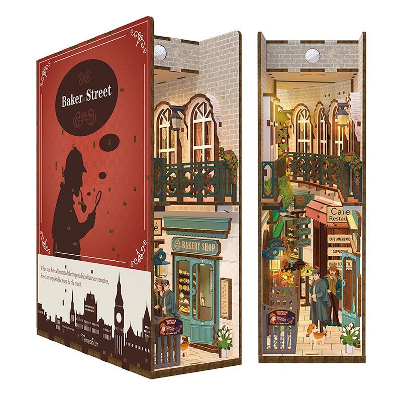 DIY book nook Baker Street bookend, 24,5 cm