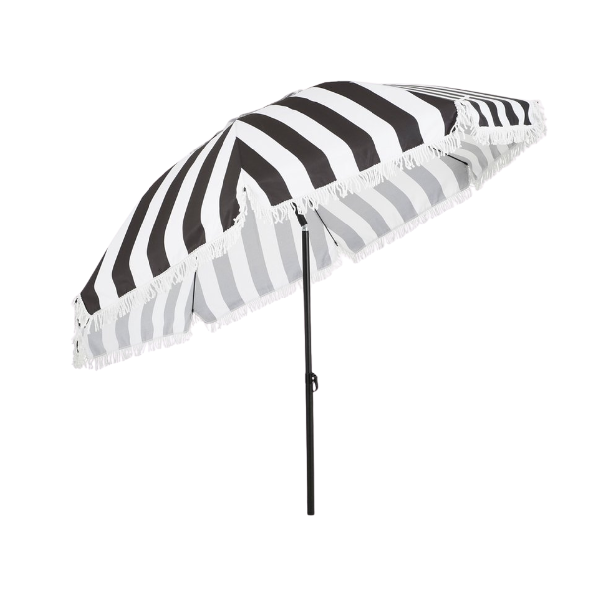 Osborn parasol, zwart-wit gestreept, Ø 220 × 238 cm
