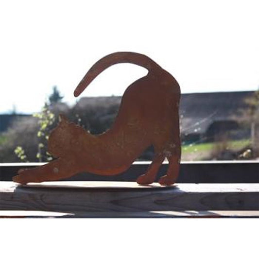 Roestmetalen kat “Mimi”, 23 x 30 cm
