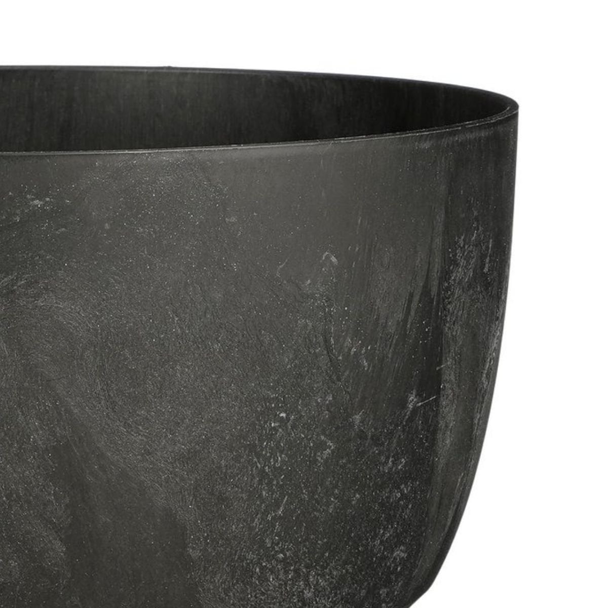 Doppio plantenbak voor buiten, zwart cementlook, Ø 33 × 18,5 cm